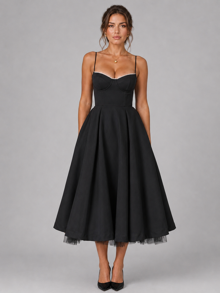 Alice | Wedding Guest Bustier Midi Dress Women