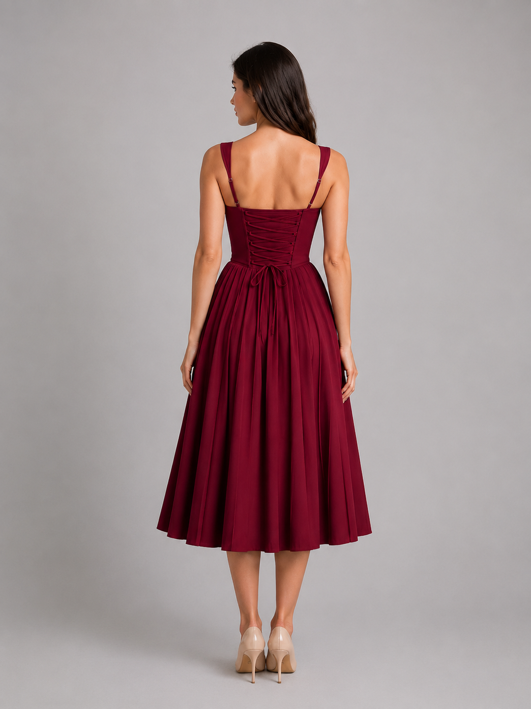 Phoebe | Wedding Guest Corset Midi Dress Women
