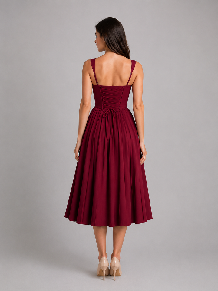 Phoebe | Wedding Guest Corset Midi Dress Women