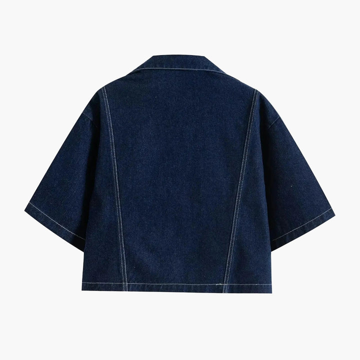 Tilly | Denim Crop Jacket Mini Skirt Set
