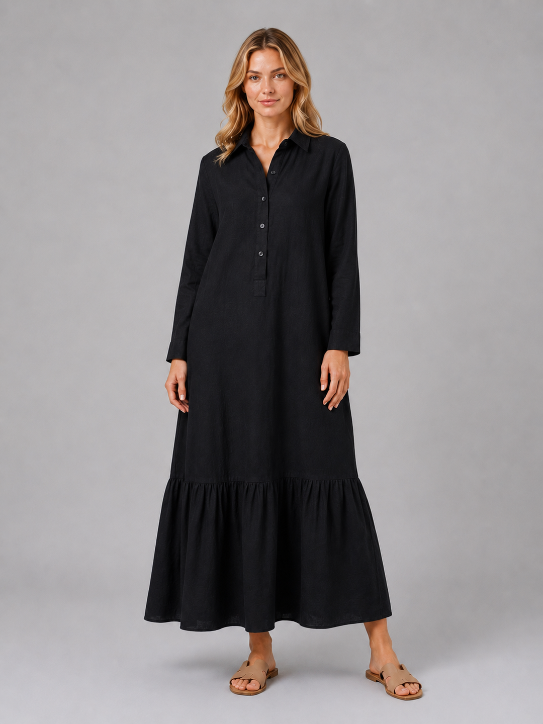 Gemma | Long Sleeve Tiered Maxi Dress Women