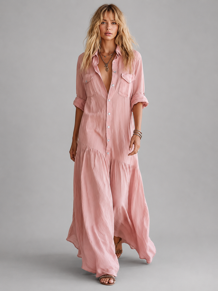 Tamsin | Pink Maxi Dress for Women