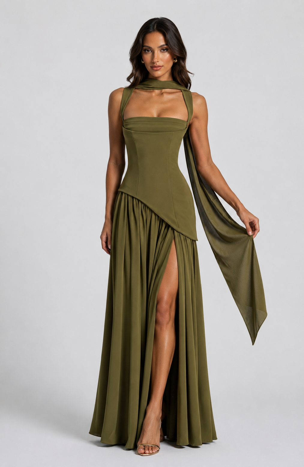 Phoebe | Wedding Guest Ruched Maxi Dress