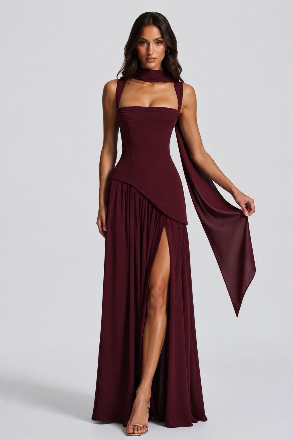 Phoebe | Wedding Guest Ruched Maxi Dress