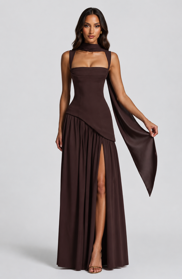 Phoebe | Wedding Guest Ruched Maxi Dress