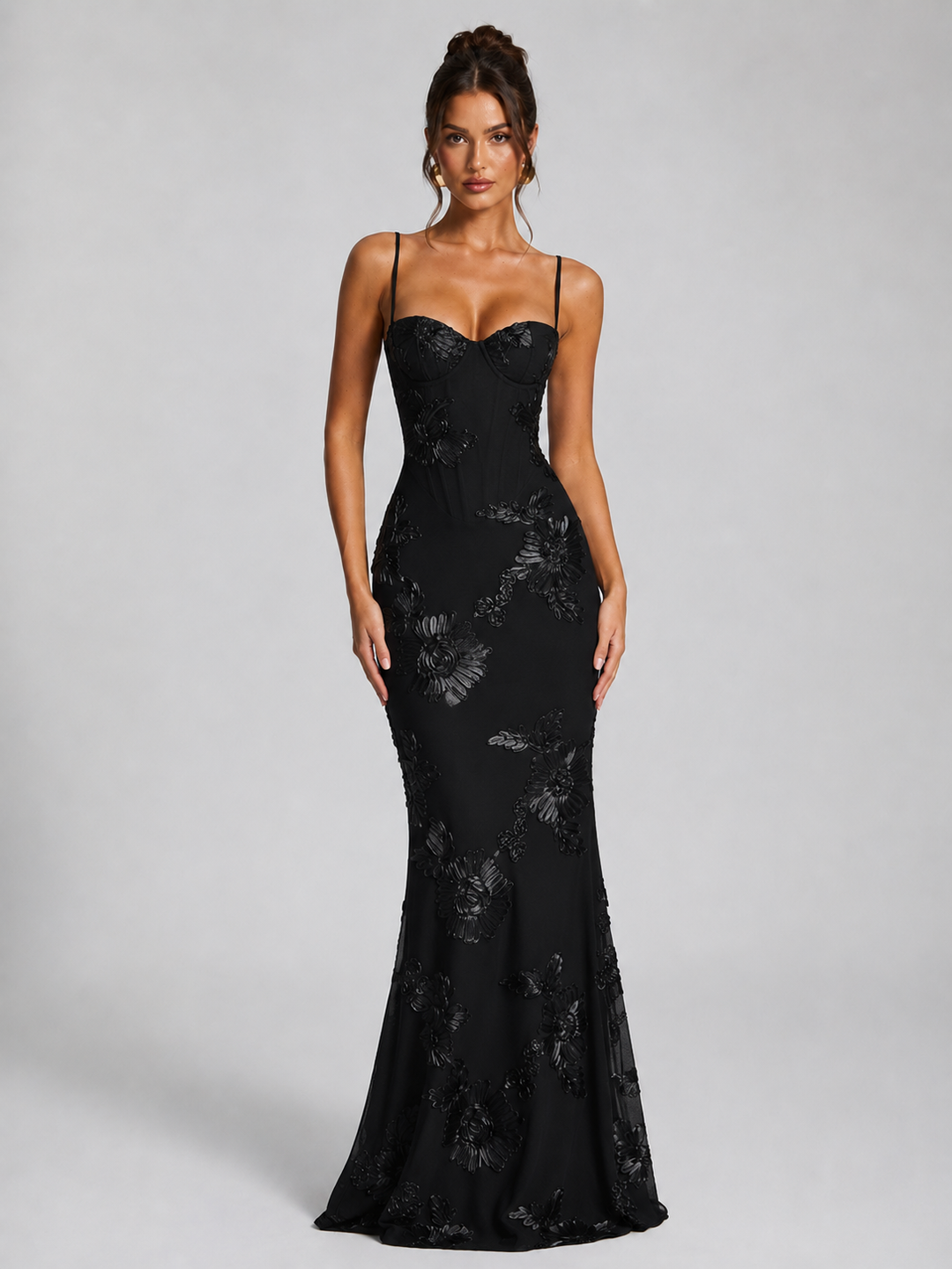 Elsie | Sequin Corset Maxi Prom Dress