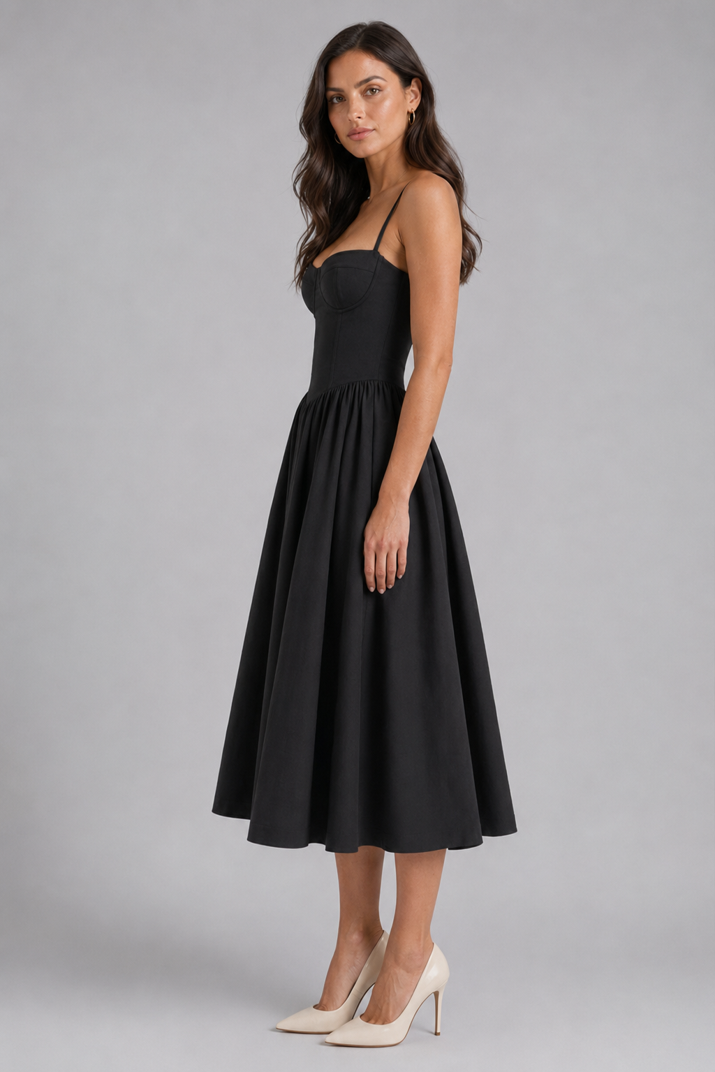 Sienna | Wedding Guest Corset Midi Dress