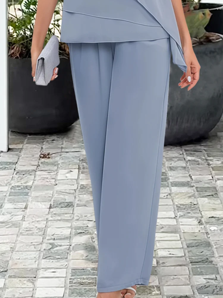 Amelia | Women Clothing Chiffon Cape Top Trouser Set
