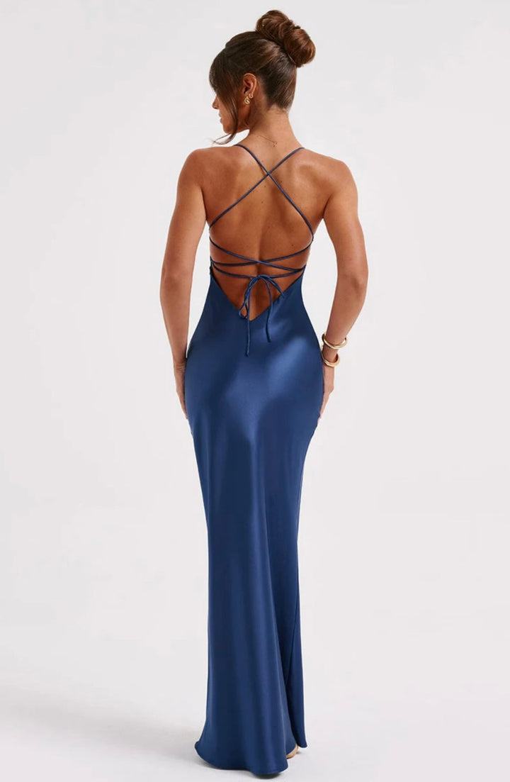 Verity | Satin Maxi Bridesmaid Wedding Guest Dress
