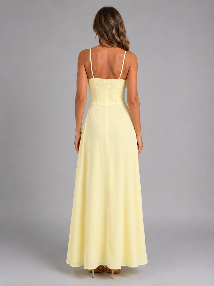 Nancy | Wedding Guest Corset Maxi Dress