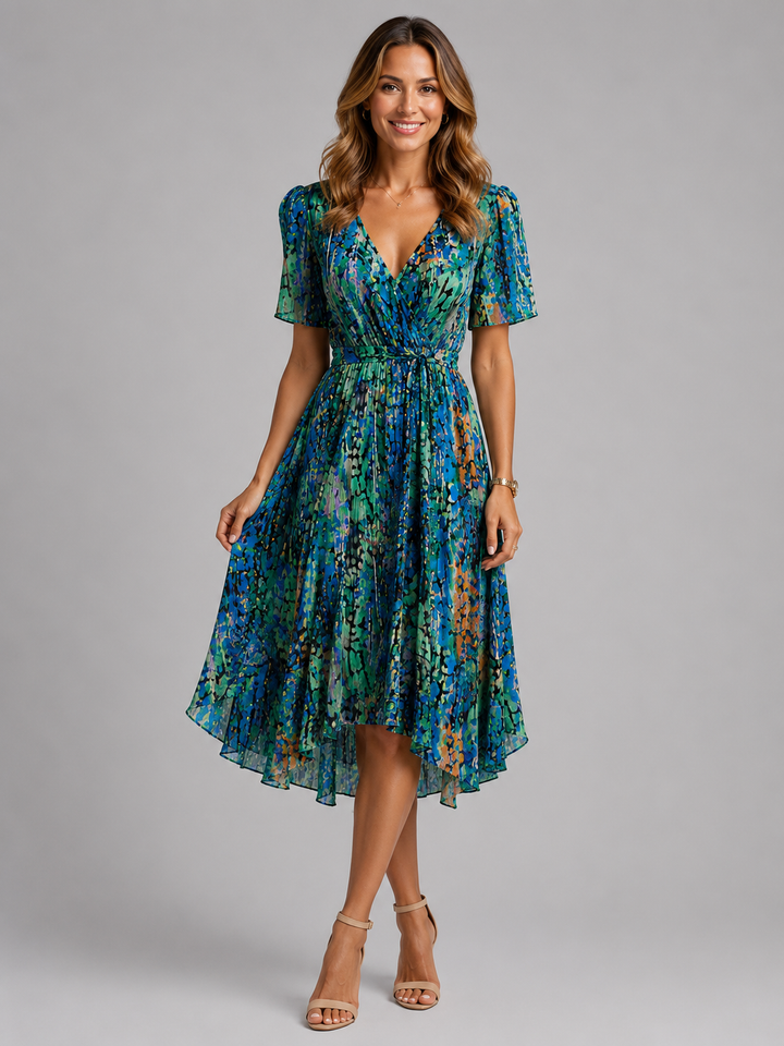 Arabella | Wedding Guest Midi Wrap Dress