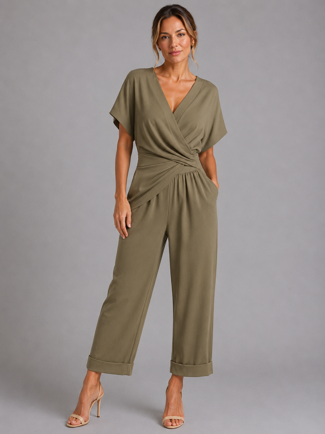 Tilly | Women Wrap Front Wide Leg Jumpsuit