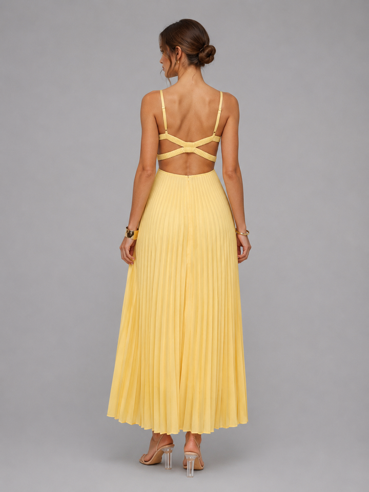 Sienna | Wedding Guest Pleated Maxi Dress