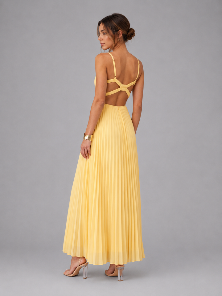 Sienna | Wedding Guest Pleated Maxi Dress