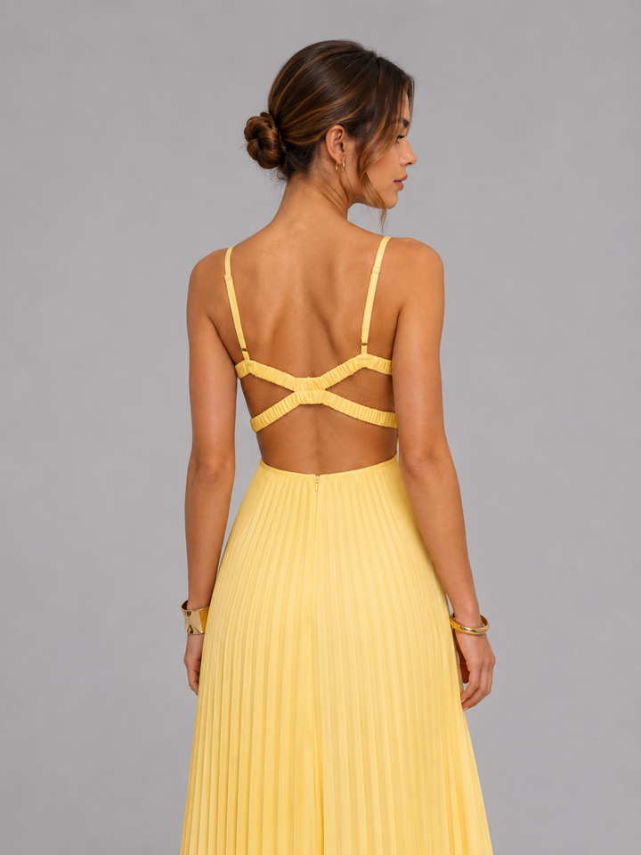 Sienna | Wedding Guest Pleated Maxi Dress