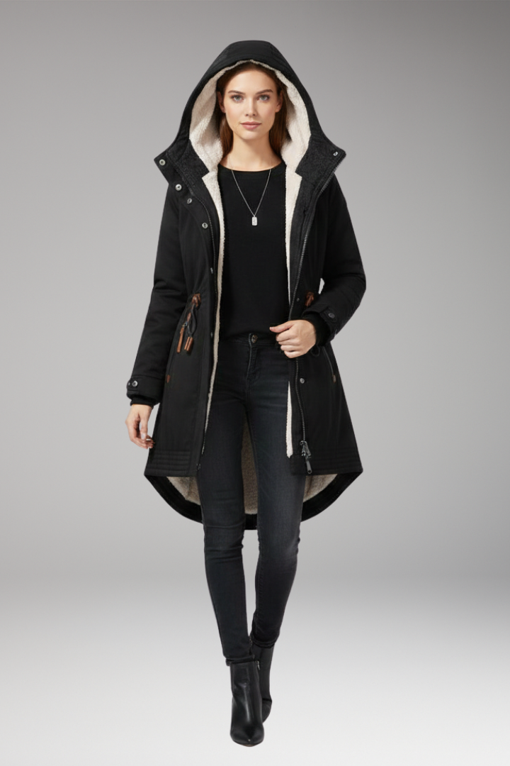 Florence | Sherpa Lined Womens Coat Hooded Parka