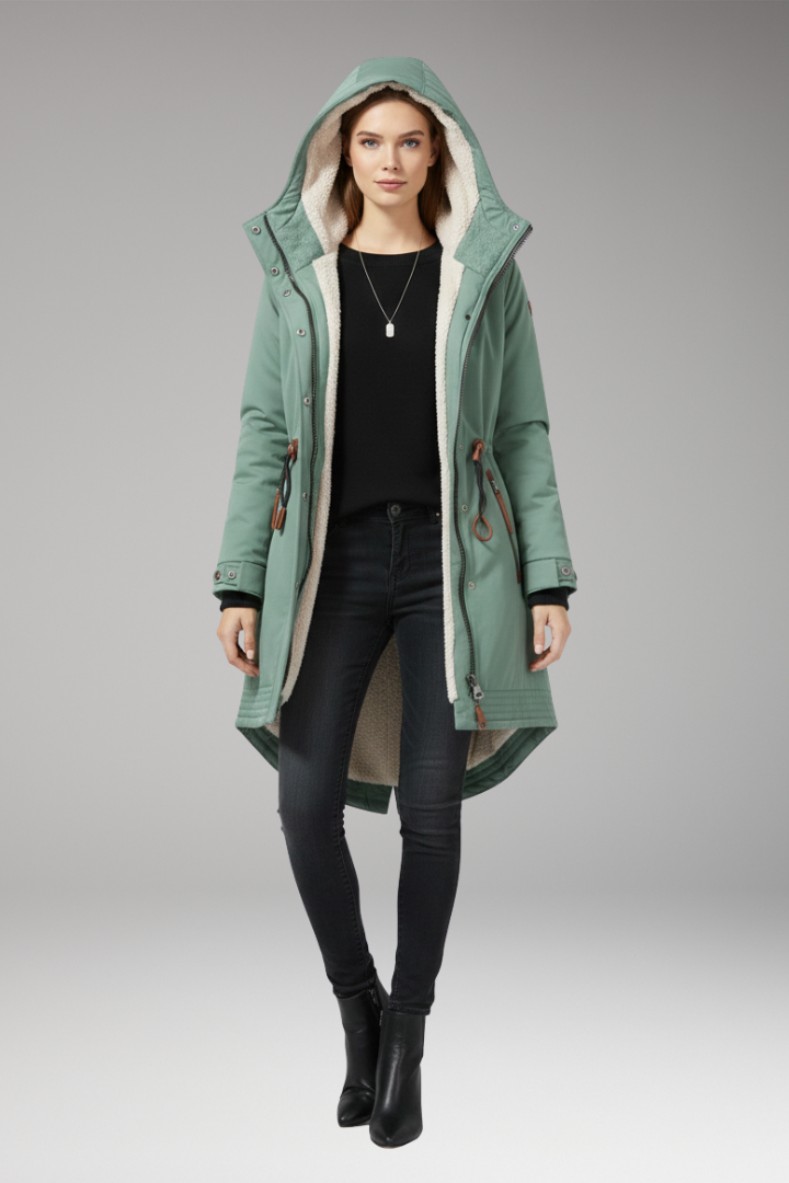 Florence | Sherpa Lined Womens Coat Hooded Parka
