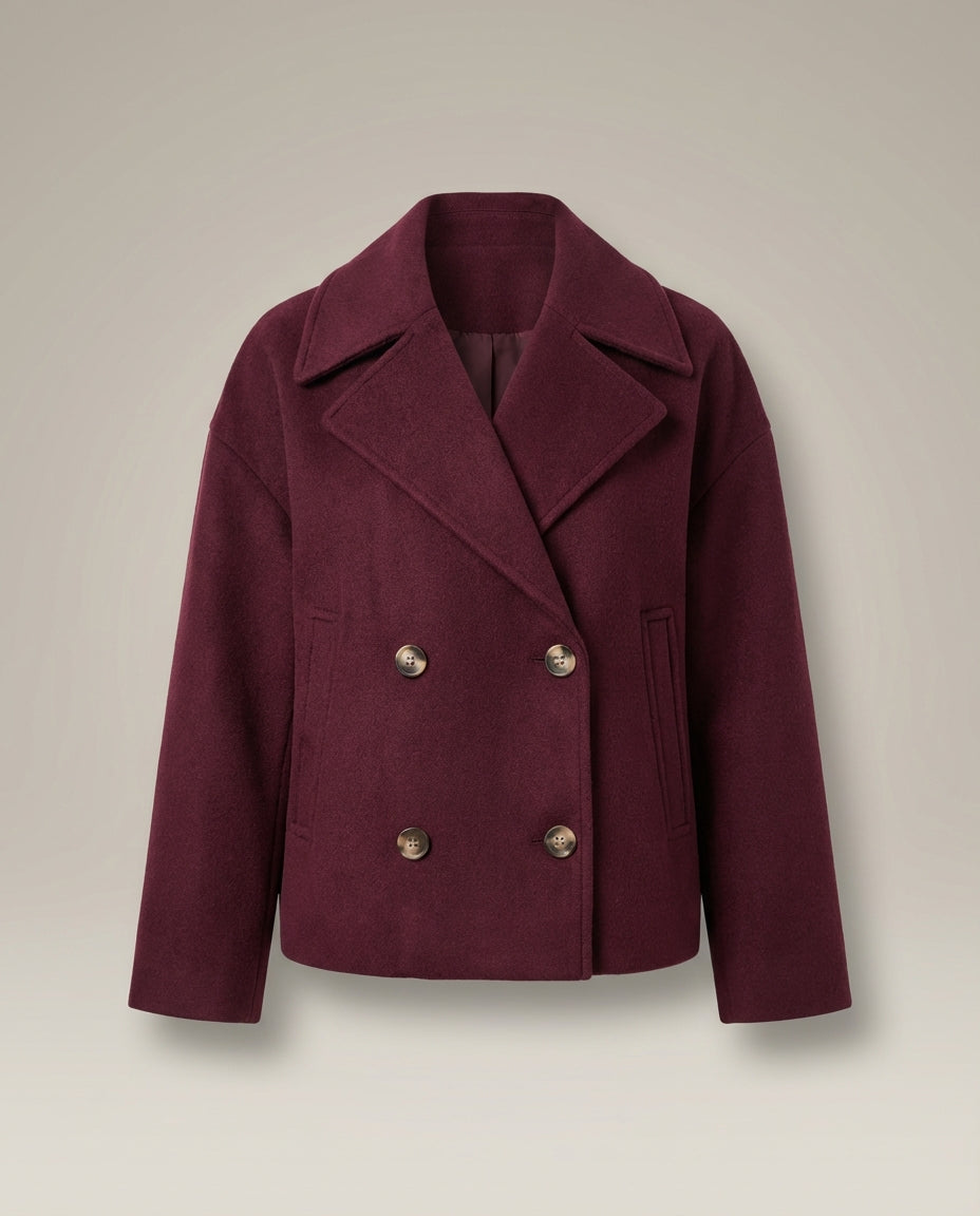Alice | Womens Cropped Double-Breasted Coat