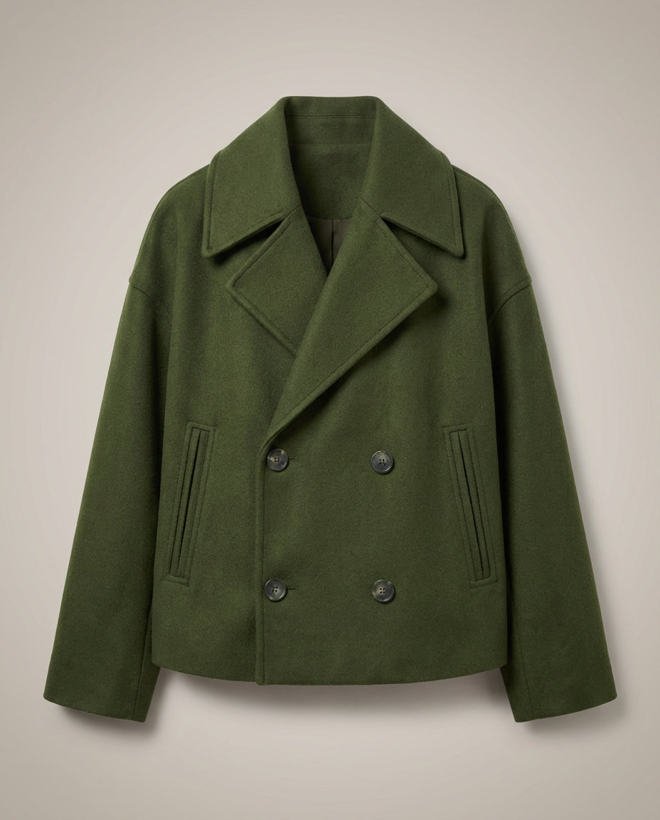 Alice | Womens Cropped Double-Breasted Coat