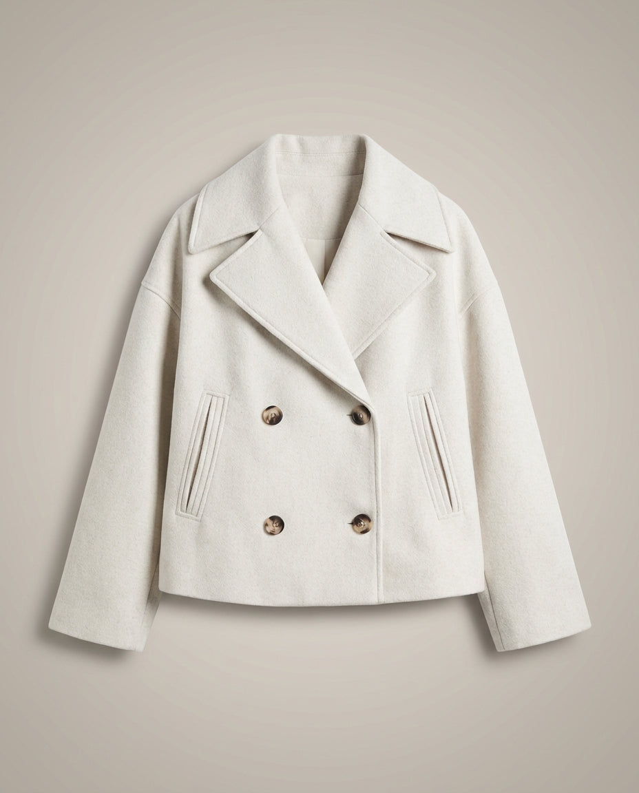 Alice | Womens Cropped Double-Breasted Coat