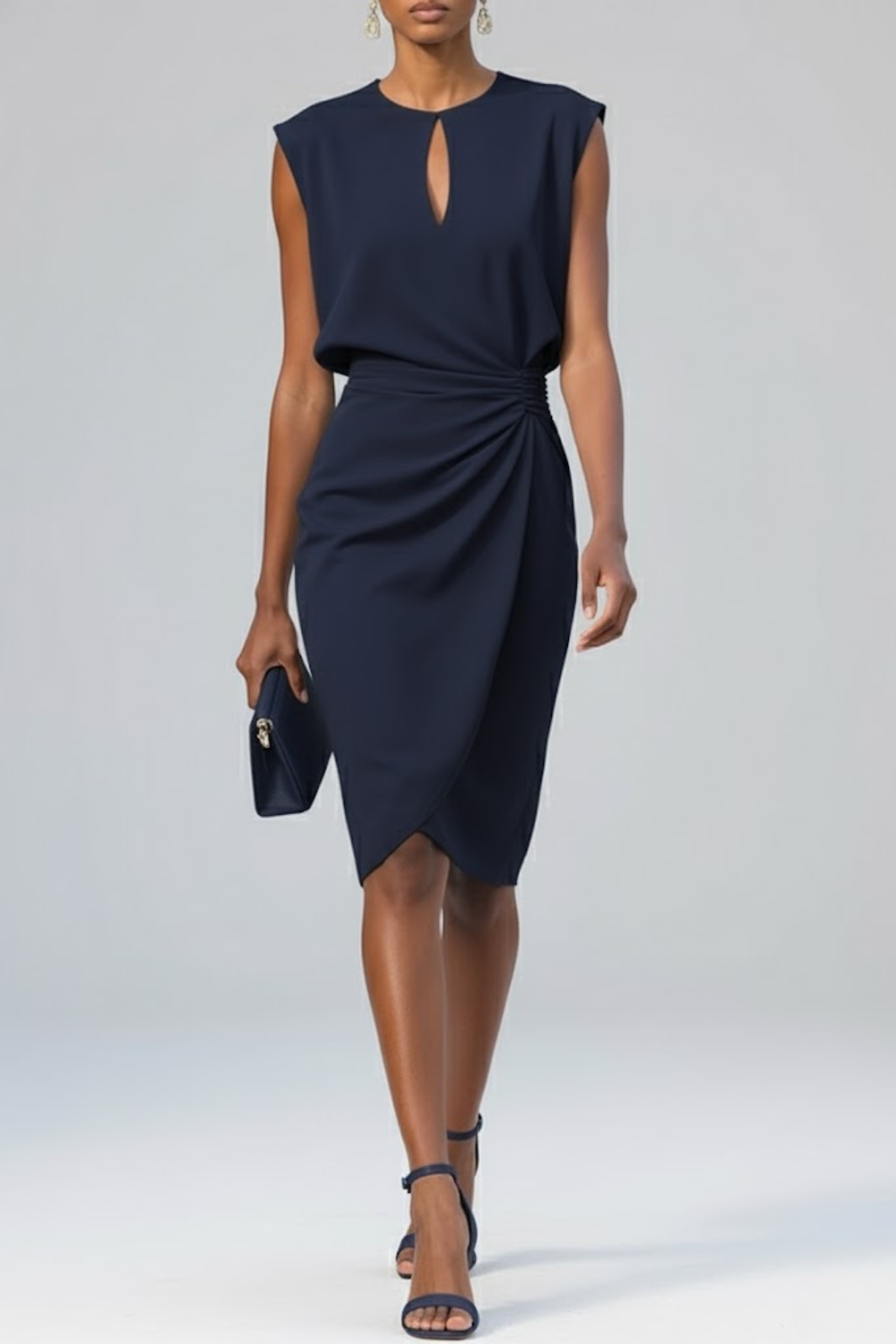 Sienna | Wedding Guest Ruched Midi Dress Women