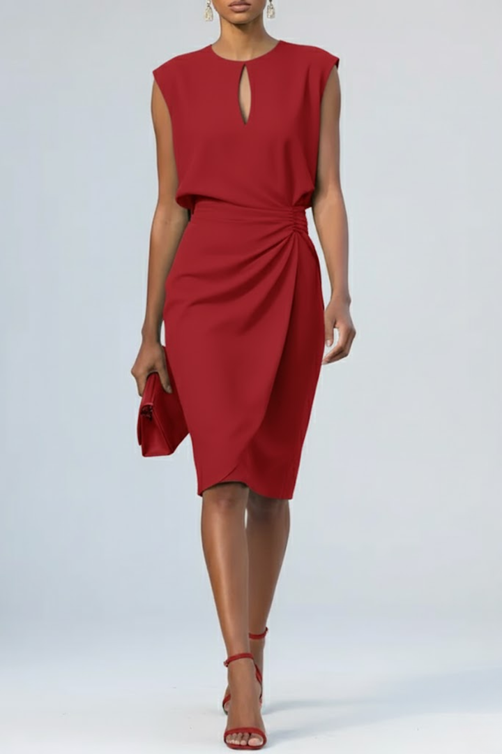 Sienna | Wedding Guest Ruched Midi Dress Women