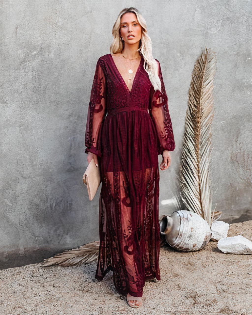 Isla | Wedding Guest Lace Maxi Dress Women