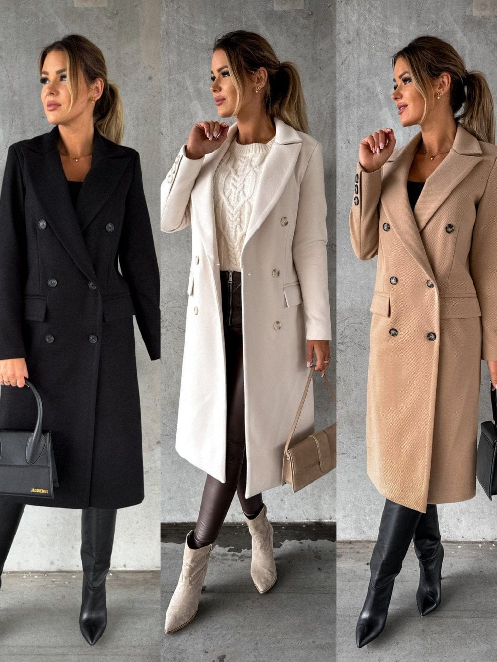Harriet | Womens Coat Double-Breasted Longline