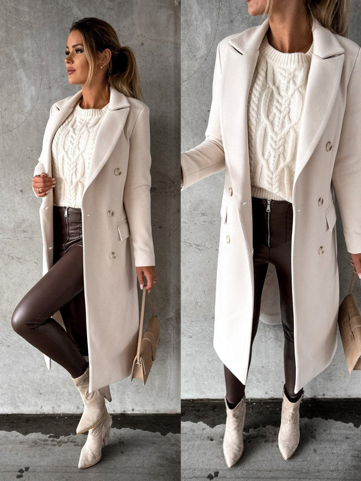 Harriet | Womens Coat Double-Breasted Longline