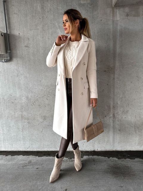 Harriet | Womens Coat Double-Breasted Longline