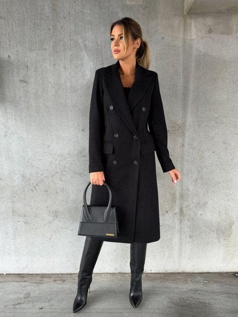 Harriet | Womens Coat Double-Breasted Longline