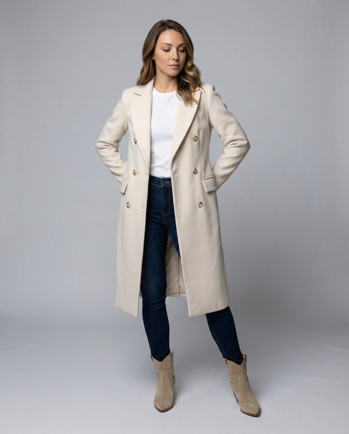 Harriet | Womens Coat Double-Breasted Longline