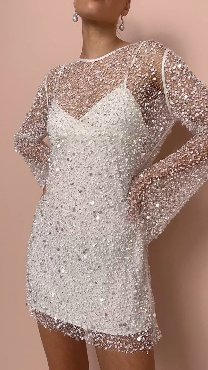 Clemmie | Long Sleeve Sequin Dress Women