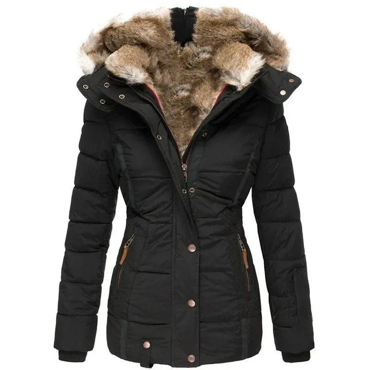 Gemma | Ladies Puffer Jacket with Faux Fur Hood