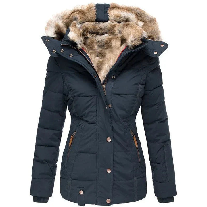 Gemma | Ladies Puffer Jacket with Faux Fur Hood