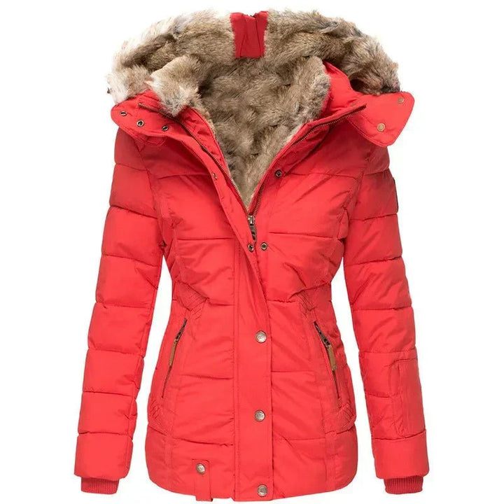 Gemma | Ladies Puffer Jacket with Faux Fur Hood