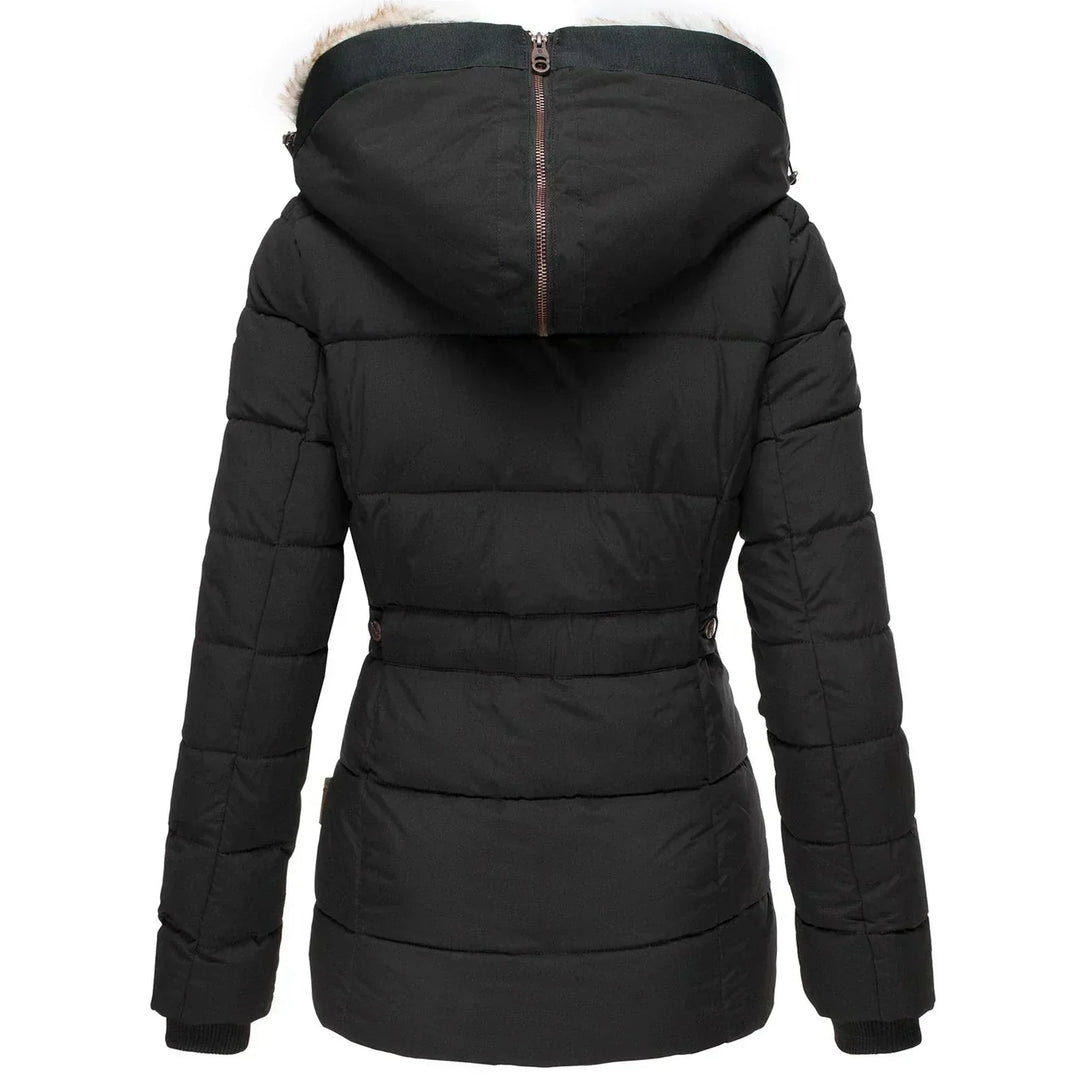 Gemma | Ladies Puffer Jacket with Faux Fur Hood