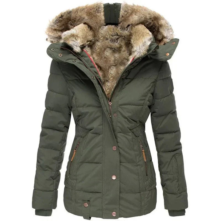 Gemma | Ladies Puffer Jacket with Faux Fur Hood