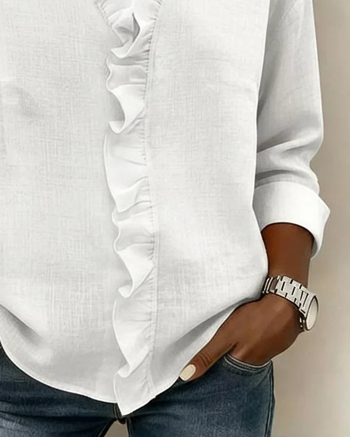 Poppy | Ruffle Front Long Sleeve Women Clothing