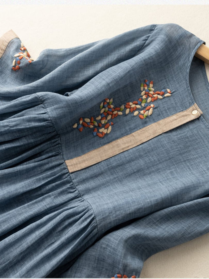 Sophia | Embroidered Summer Midi Dress Women