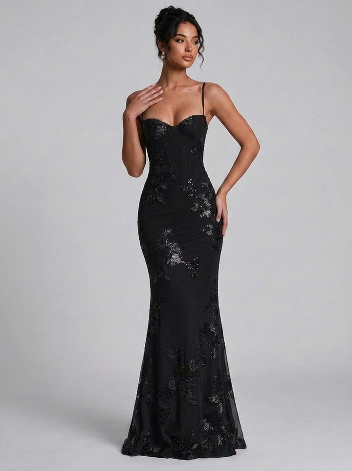 Alice | Sequin Corset Mermaid Maxi Dress