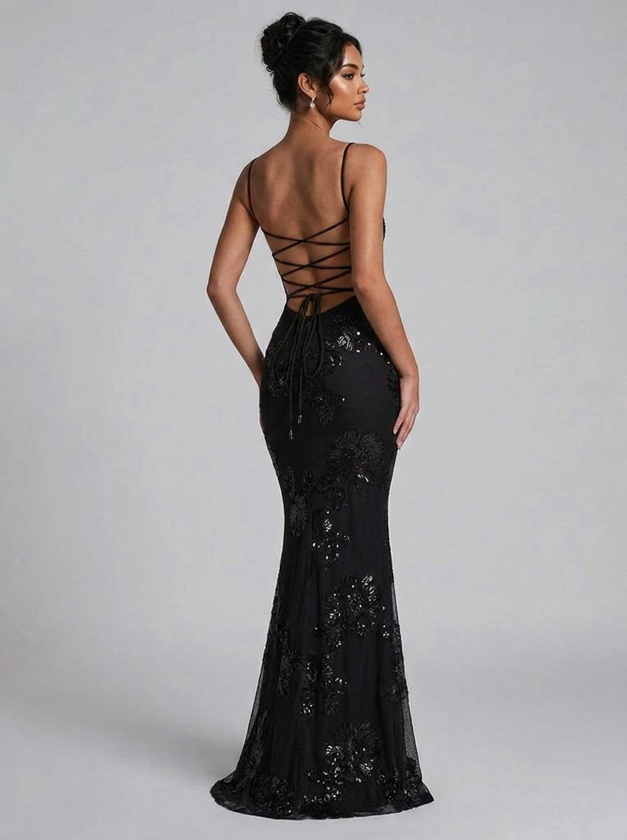 Alice | Sequin Corset Mermaid Maxi Dress