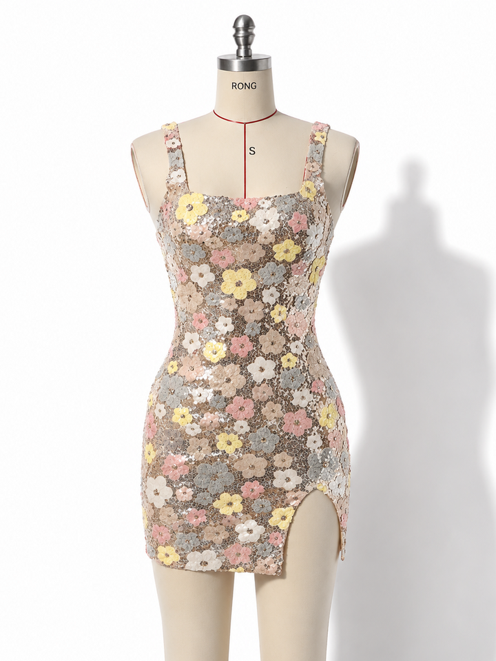 Willow | Floral Sequin Mini Dress for Women