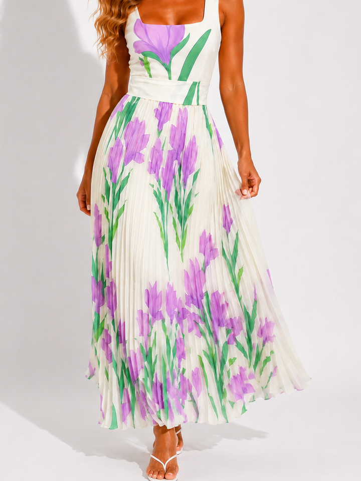 Georgia | Wedding Guest Pleated Maxi Dress