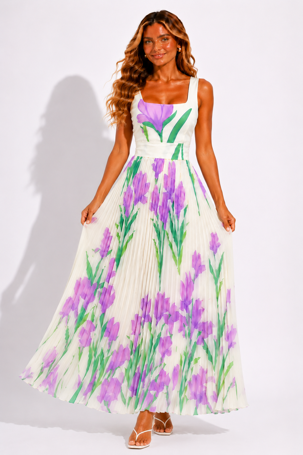 Georgia | Wedding Guest Pleated Maxi Dress