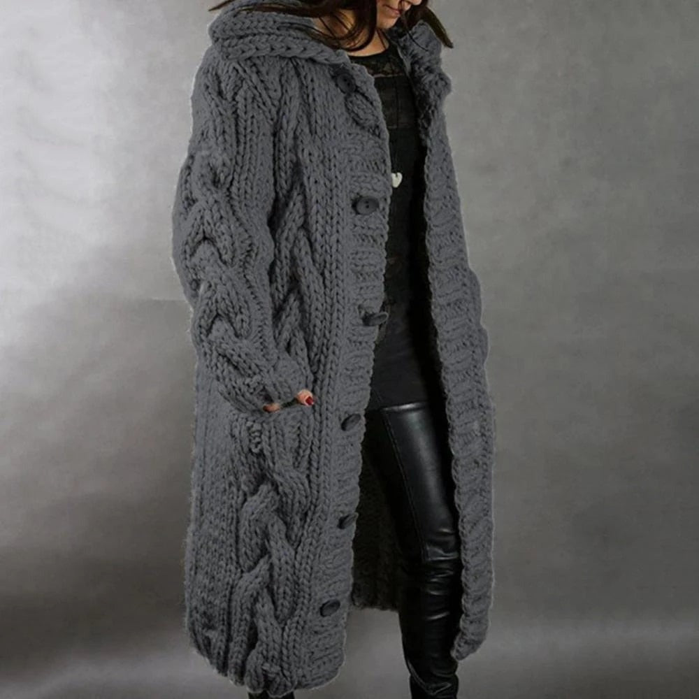 Eliza | Chunky Cable Knit Cardigan