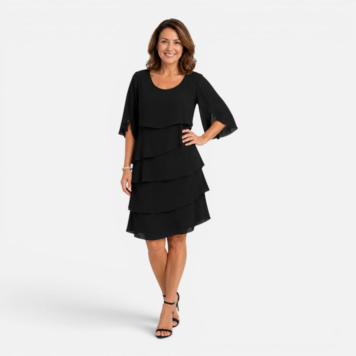 Rosie | Wedding Guest Tiered Chiffon Dress Women
