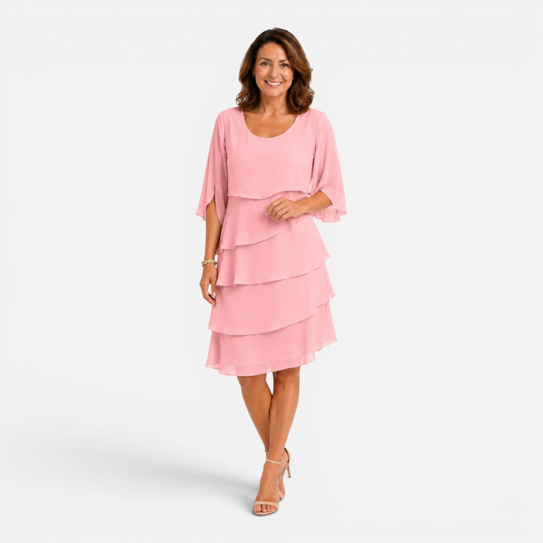 Rosie | Wedding Guest Tiered Chiffon Dress Women