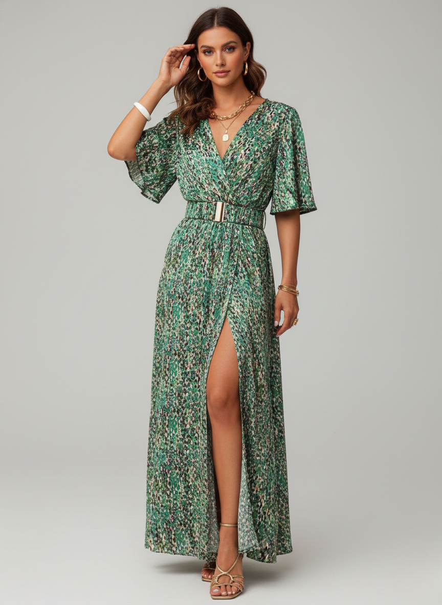 Freya | Wedding Guest Floral Maxi Wrap Dress