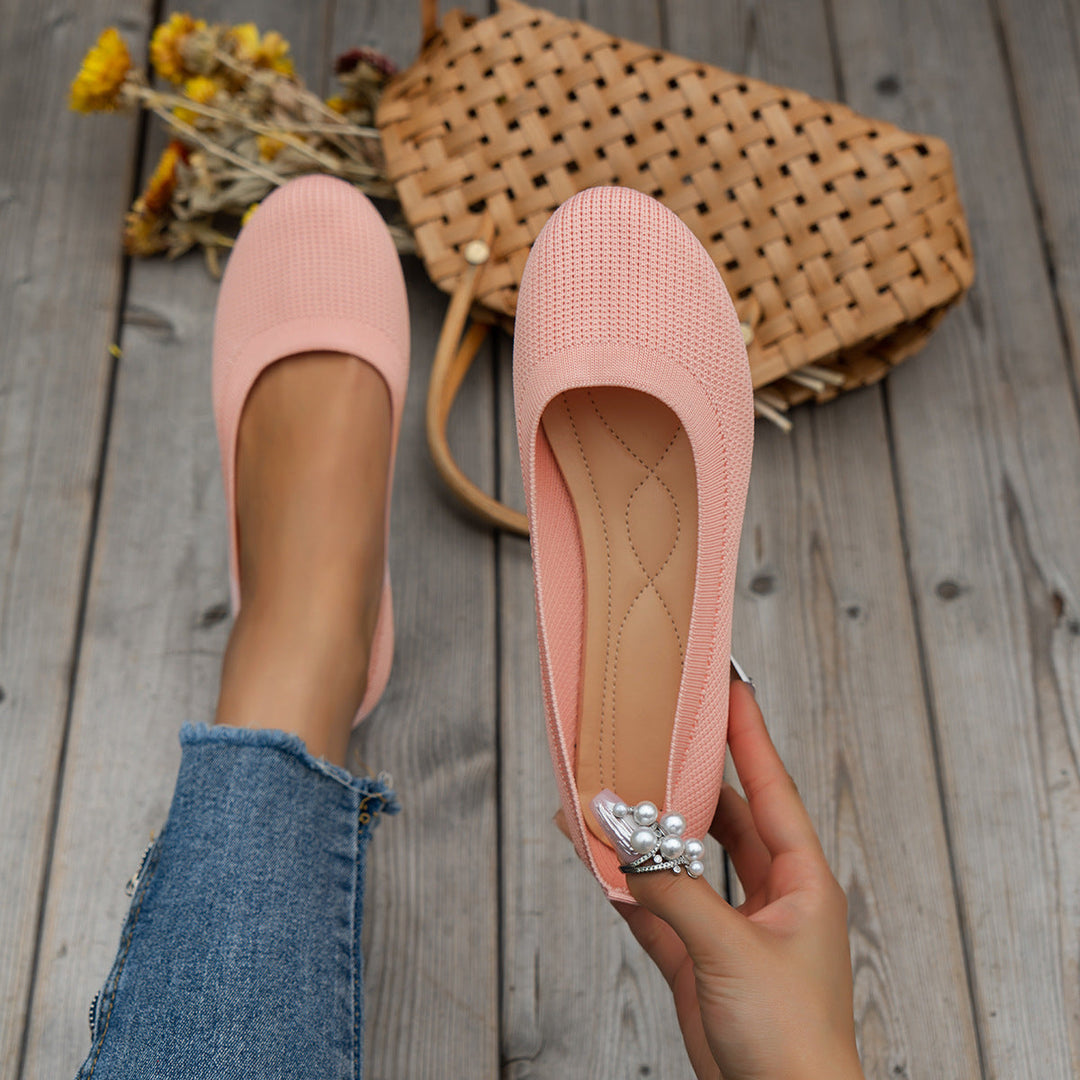 Amelia | Women Knit Ballet Flats Sandals